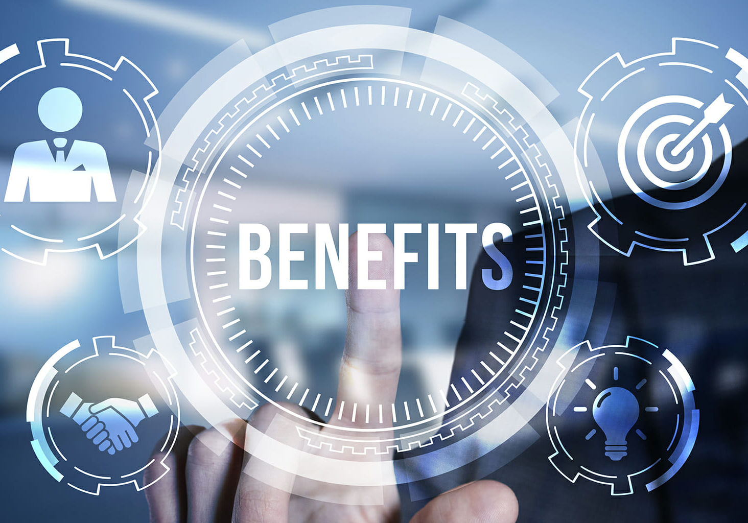 Internet, business, Technology and network concept.Employee benefits help to get the best human resources. Business concept